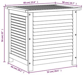 ΜΠΑΟΥΛΟ ΑΠΟΘΗΚΕΥΣΗΣ ΚΗΠΟΥ 60X50X56 ΕΚ. ΑΠΟ ΜΑΣΙΦ ΞΥΛΟ ΑΚΑΚΙΑΣ 365839