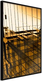 Αφίσα - Steel and Glass (Yellow) - 20x30 - Μαύρο - Χωρίς πασπαρτού