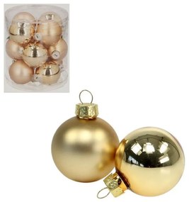 Χριστουγεννιάτικες Μπάλες 03.09903 (Σετ 12τμχ) 6cm Gold