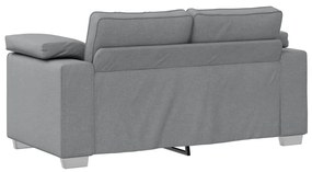 vidaXL Καναπές με μαξιλάρι Ανοιχτό γκρι 160 x 77 x 82 εκ ύφασμα
