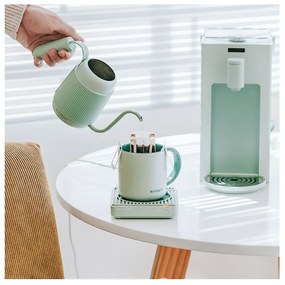 Κεραμικό φλιτζάνι τσαγιού και καφέ Buydeem CD1018-CG, 350 ml, Επίπεδος πάτος, Εσωτερική κλίμακα μέτρησης, Κεραμικό υψηλής θερμοκρασίας, Πράσινο
