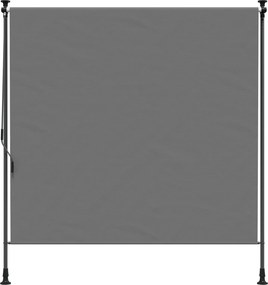 vidaXL Εξωτερικό ρολό Ανοιχτό γκρι 100 x 270 cm
