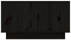Τραπεζάκι Σαλονιού Μαύρο 55 x 56 x 32 εκ. από Μασίφ Ξύλο Πεύκου - Μαύρο