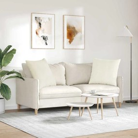 vidaXL Μαξιλάρι Καναπέ 2 τμχ. Βελούδο Κρεμ 80 x 80 cm