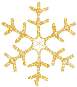 vidaXL Χριστουγενν. Φιγούρα Χιονονιφάδα 144 LED Θερμό Λευκό 59x59 εκ.