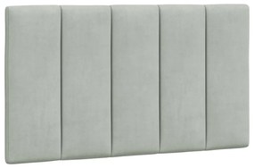 vidaXL Μαξιλάρι για Κεφαλάρι Hanko Ανοιχτό Γκρι 90 εκ. Βελούδο