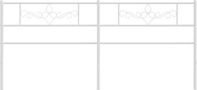 vidaXL Ανταλλακτικό κεφαλάρι Λευκό 200 εκ. Μεταλλικό