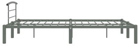 vidaXL Πλαίσιο Κρεβατιού Γκρι 160 x 200 εκ. Μεταλλικό