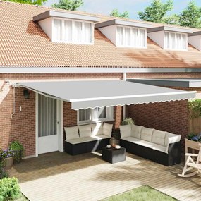 vidaXL Σκελετός Τέντας Λευκό 450 x 350 εκ Αλουμίνιο