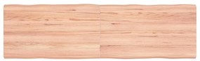 vidaXL Επιφ Τραπεζιού Αν Καφέ 140x40x(2-4)εκ.Ακατέργ. Μασίφ Ξύλο Δρυός