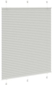 vidaXL Πλισέ περσίδα ανοιχτό γκρι 105x150 cm Πλάτος υφάσματος 104,4 cm