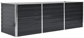 vidaXL Ζαρντινιέρα Υπερυψωμένη Ανθρακί 240x80x77 εκ. Γαλβαν. Χάλυβας