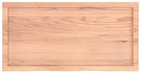 vidaXL Επιφ Τραπεζιού Αν Καφέ 100x50x(2-4)εκ. Επεξ. Μασίφ Ξύλο Δρυός