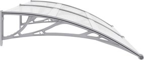 vidaXL Στέγαστρο Πόρτας Γκρι 200 x 100 εκ. Πολυανθρακικό