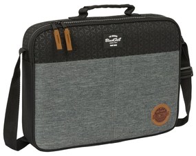 Σχολική Τσάντα BlackFit8 Old school Μαύρο Γκρι 38 x 28 x 6 cm