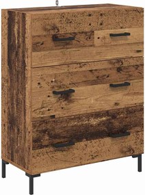 vidaXL Highboard με συρτάρι 2 pcs Παλιό ξύλο Επεξεργασμένο ξύλο