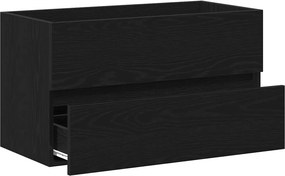 vidaXL Ντουλάπι Μπάνιου Μαύρη Δρυς 80 x 38,5 x 45 cm