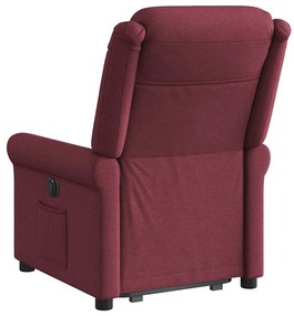 vidaXL Πολυθρόνα Ηλεκτρική Ανακλ. Μπορντό Υφασμάτινη