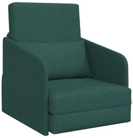vidaXL Καρέκλα Κρεβάτι 2-σε-1 Σκούρο Πράσινο 65 x 80 x 83 εκ. Ύφασμα.