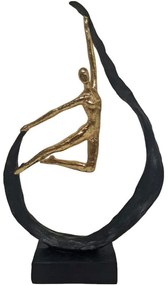 Διακοσμητική Φιγούρα Χορευτική Πόζα 844418 25,4x9x41,4cm Black-Gold Ankor Πολυέστερ