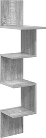 vidaXL Ράφι Τοίχου Γκρι Sonoma 32 x 21 x 107 cm