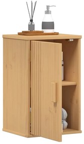 vidaXL Ντουλάπι Μπάνιου με ράφι Καφέ 35 x 30 x 55 cm Μασίφ ξύλο πεύκου