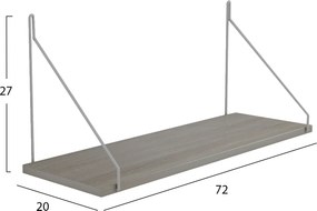 ΡΑΦΙ ΤΟΙΧΟΥ AGILAN ΜΕΛΑΜΙΝΗΣ HM9183.14 SONΟMA-ΛΕΥΚΟ 72x20x27Yεκ.