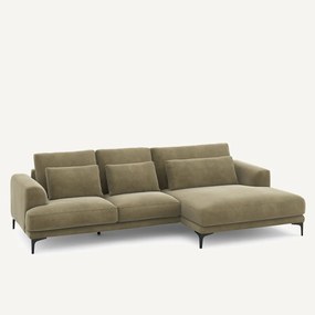 Γωνιακός καναπές XL δεξιός από λινό βελούδο, MARSILE