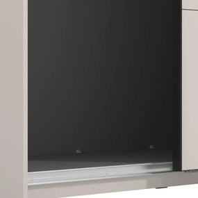Ντουλάπα Συρόμενη VEYMONT 245 OG με Καθρέπτη Cashmere 245x61x218εκ. 245x61x218 εκ.