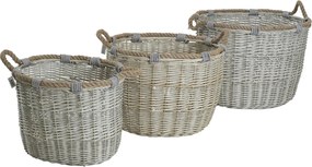 ΨΆΘΙΝΑ &amp; ΥΦΑΣΜΆΤΙΝΑ ΚΑΛΆΘΙΑ BASKET WILLOW OVAL S/3