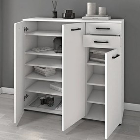Παπουτσοθήκη - Ντουλάπι Polly Megapap χρώμα λευκό 108x35x108εκ.