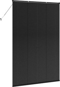 vidaXL Βενετσιάνικες Ρόδες Μαύρο 220 x 140 cm Αλουμίνιο