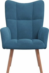 vidaXL Πολυθρόνα Relax Μπλε Βελούδινη