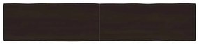 vidaXL Επιφ Τραπεζιού Αν Καφέ 200x40x(2-6)εκ.Ακατέργ. Μασίφ Ξύλο Δρυός