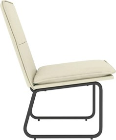 vidaXL Πολυθρόνα Κρεμ 54 x 75 x 76 εκ. από Συνθετικό Δέρμα
