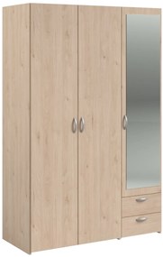 Ντουλάπα Dorm τρίφυλλη με καθρέπτη-Fusiko