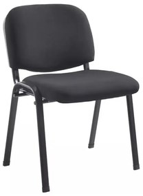 Guest chair stackable Anilian black fabric-leg black metal 55x44x77cm 55x44x77 εκ.