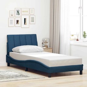 vidaXL Σκελετός Κρεβατιού Χωρίς Στρώμα Μπλε 90x190 εκ. Υφασμάτινο