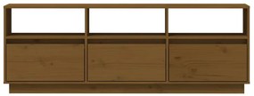 vidaXL Έπιπλο Τηλεόρασης Καφέ Μελί 140x37x50 εκ. από Μασίφ Ξύλο Πεύκου