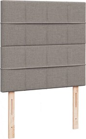 vidaXL Οθωμανικό κρεβάτι με στρώμα Taupe 100x200cm ύφασμα