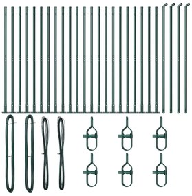 vidaXL Στύλος Περιφράξεων 26 pcs Ασημί Μέγεθος: 3.2 x 3.2 x 88.5 εκ.
