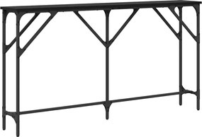 vidaXL Τραπέζι κονσόλας Μαύρη δρυς 140 x 23 x 75 cm
