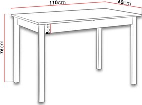 Τραπέζι Min II - Sonoma - 110.00Χ60.00Χ76.00cm