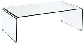 Τραπεζάκι Σαλονιού GLASSER Γκρι Ανοιχτό Γυαλί 120x60x40cm