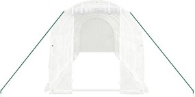 vidaXL Θερμοκήπιο με Ατσάλινο Πλαίσιο Λευκό 16 μ² 8 x 2 x 2 μ.