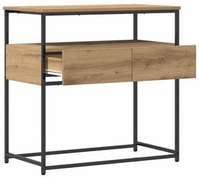 vidaXL Τραπέζι Κονσόλας με συρτάρι artisan δρυς 75 x 40 x 75 cm