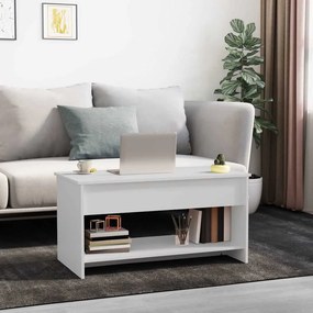 VidaXL Τραπεζάκι Σαλονιού Λευκό 102 x 50 x 52,5 εκ. Επεξεργασμένο Ξύλο