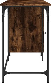 vidaXL Γραφείο Υπολογιστή Καπνιστή Δρυς 131x48x75εκ. από Επεξεργ. Ξύλο