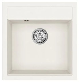 Helika Tesa SQT 100 Ένθετος Γρανιτένιος Νεροχύτης Μ49xΠ51cm Λευκός