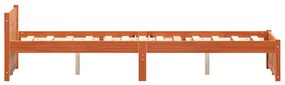 vidaXL Σκελετός Κρεβατιού Καφέ κεριού 160 x 200 cm Μασίφ ξύλο πεύκου